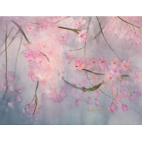"Cherry Blossoms"  by Naoko Kanno-Nagl - Watercolor