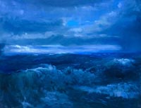 "Retreating Storm"  by Edward DeVoe - oil